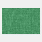 Kerstgroene linnen inpakpapier vel (Voorkant 2)