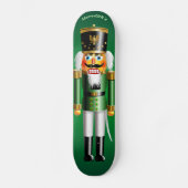 kerstgroene Nutcraker Speelgoed Soldaat Persoonlijk Skateboard (Voorkant)