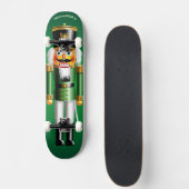 kerstgroene Nutcraker Speelgoed Soldaat Persoonlijk Skateboard (Voorkant)