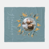 kerstgroene Oranje Wreatfoto, speciaal aangepast Fleece Deken (Voorkant (Horizontaal))