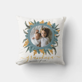 kerstgroene Oranje Wreatfoto, speciaal aangepast Kussen