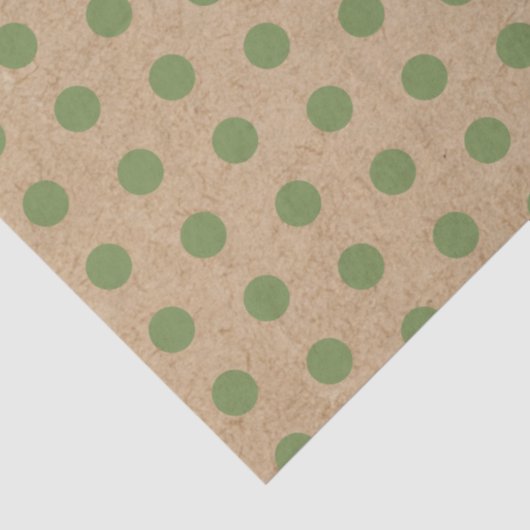Kerstgroene poka Dots Kraft Tissuepapier (Detail)
