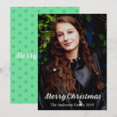  kerstgroene pooldots voor kerst feestdagenkaart (Voorkant / Achterkant)