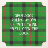 Kerstgroene Pset Funny Sayings Kartonnen Onderzetters (Voorkant)