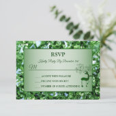 Kerstgroene rendieren Trendy feestdagen RSVP Kaartje (Staand voorkant)