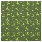 Kerstgroene rendiervis stof (Swatch)