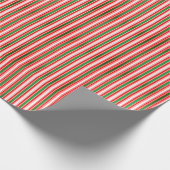 Kerstgroene Rode Strepen Inpakpapier (Hoek)
