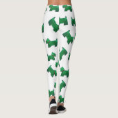Kerstgroene Scottie Terrier pin Leggings (Achterkant)