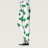 Kerstgroene Scottie Terrier pin Leggings (Links)