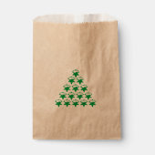 kerstgroene sneeuwstroming, witte achtergrond bedankzakje (Voorkant)