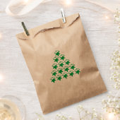 kerstgroene sneeuwstroming, witte achtergrond bedankzakje (Geknipt)