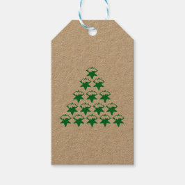 Kerstgroene sneeuwstrook cadeaulabel