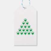 Kerstgroene sneeuwstrook cadeaulabel (Voorkant)