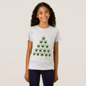 Kerstgroene sneeuwstrook t-shirt (Voorkant volledig)
