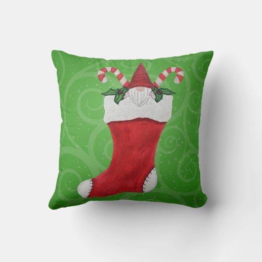 Kerstgroene snoepjes voor Pet met kerstgrint in St Kussen (Achterkant)