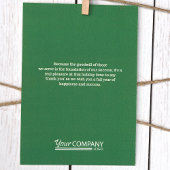 Kerstgroene Snowflake Business Holiday Card Kaart