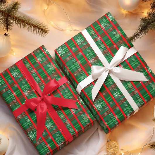 Kerstgroene speldenvlokken inpakpapier vel