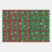 Kerstgroene speldenvlokken inpakpapier vel (Voorkant 2)