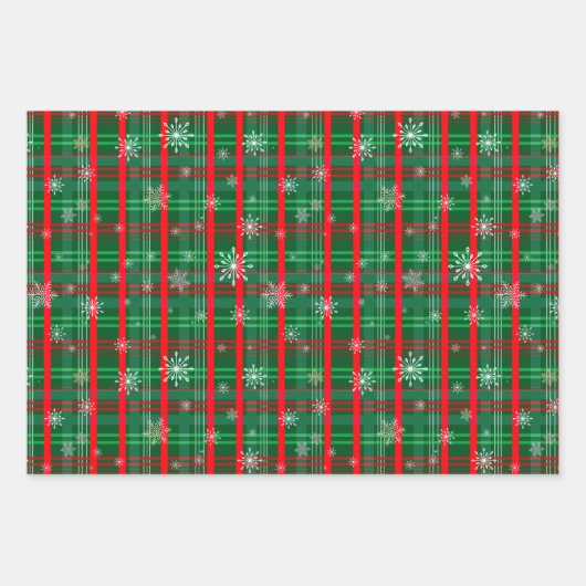 Kerstgroene speldenvlokken inpakpapier vel (Voorkant 2)