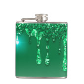 Kerstgroene staart voor volwassenen heupfles (Voorkant)