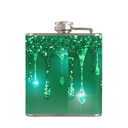 Kerstgroene staart voor volwassenen heupfles (Achterkant)