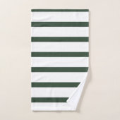 Kerstgroene & Witte Persoonlijke Monogram Dennenho Bad Handdoek (Handdoek)