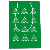 Kerstgroene witte sneeuwstroop medium cadeauzakje (Voorkant)