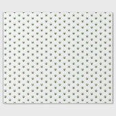 Kerstgroene witte sneeuwvlokken sneeuwsterren scha cadeaupapier (Vlak)