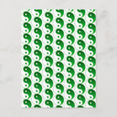 Kerstgroene yin en Yang Pattern Feestdagenkaart (Voorkant)