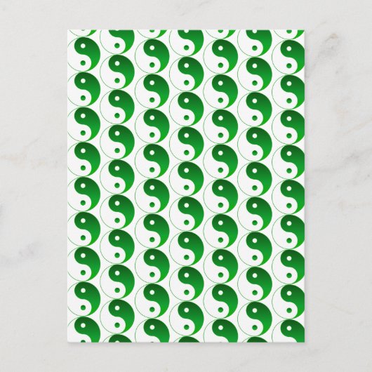 Kerstgroene yin en Yang Pattern Feestdagenkaart (Voorkant)