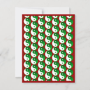 Kerstgroene yin en Yang Pattern Kaart