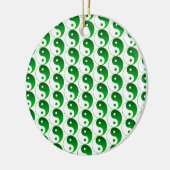 Kerstgroene yin en Yang Pattern Keramisch Ornament (Links)