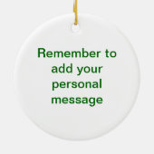 Kerstgroene yin en Yang Pattern Keramisch Ornament (Achterkant)