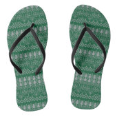 Kerstgroene zilver grijze Feestdagen legant Teenslippers (Voetbed)
