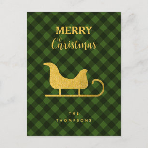 Kerstgroene zwarte buffelstaarten feestdagenkaart