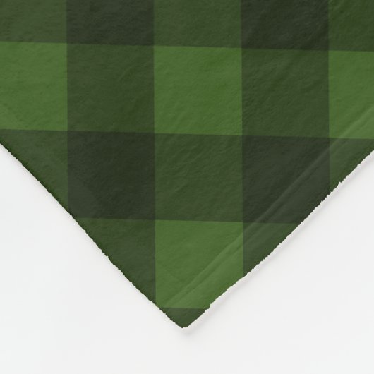 Kerstgroene zwarte buffelstaarten fleece deken (Hoek)