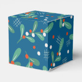 Kerstgroenen met Holly Berries Blue White Bedankdoosjes (Achterkant)