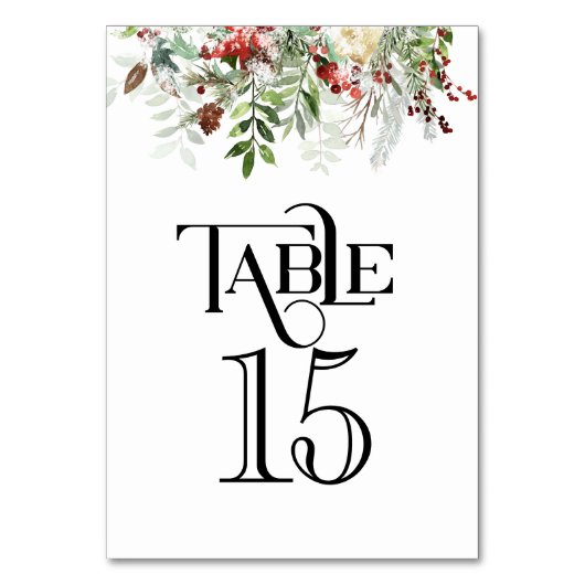 Kerstgroenen op Witte bruiloft Kaart (Voorkant)