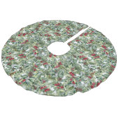 Kerstgroenen, pijnbomen en bessen Waterverf Imitatie Linnen Kerstboom Kleed (Gekanteld)