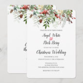 Kerstgroenen/Snowflakes/Vakantievrouw Announ Aankondiging (Voorkant / Achterkant)