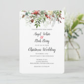 Kerstgroenen/Snowflakes/Vakantievrouw Announ Aankondiging (Staand voorkant)