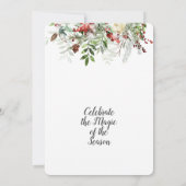 Kerstgroenen/Snowflakes/Vakantievrouw Announ Aankondiging (Achterkant)