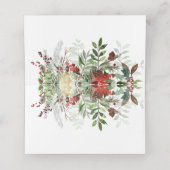 Kerstgroenen | wit | Kerstbruiloft Plaatskaartje (Binnenkant ongevouwen)