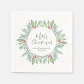 Kerstgroenerpapier Napkin Servet (Voorkant)