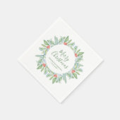 Kerstgroenerpapier Napkin Servet (Hoek)