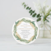 Kerstgroengoud vrijgezellenfeest kaart (Staand voorkant)