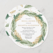 Kerstgroengoud vrijgezellenfeest kaart (Voorkant / Achterkant)