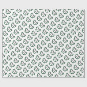 kerstgroenhert cadeaupapier (Vlak)