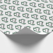 kerstgroenhert cadeaupapier (Hoek)