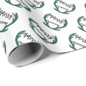 kerstgroenhert cadeaupapier (Rol Hoek)